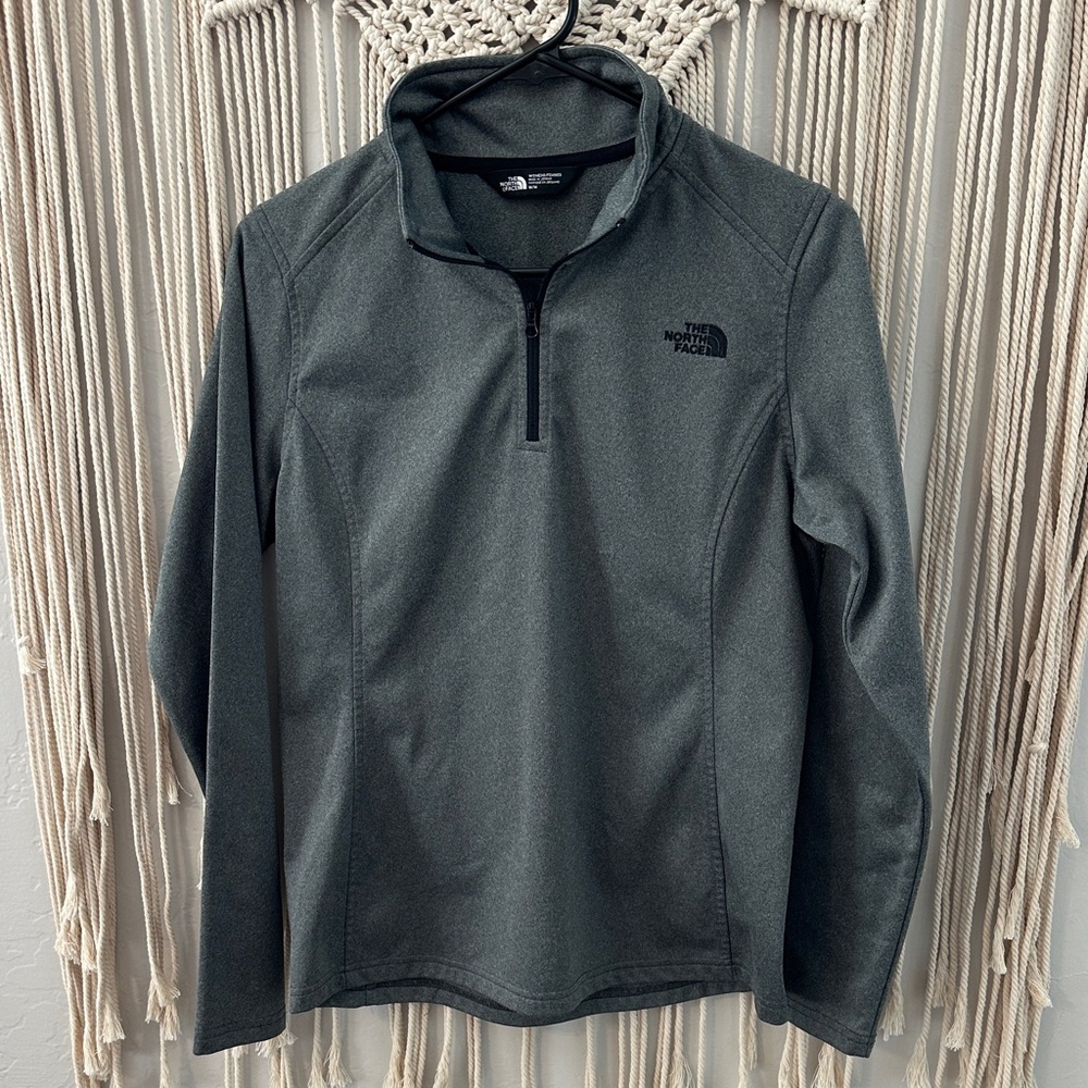 The North Face Dark Gray Glacier 1/4 zip Pullover
